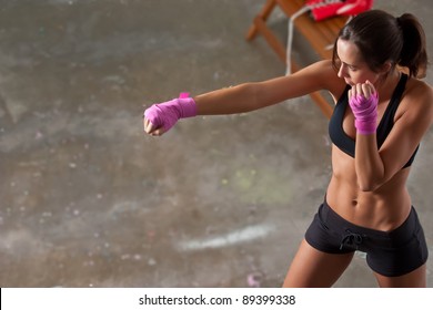 Girl Training Body Combat