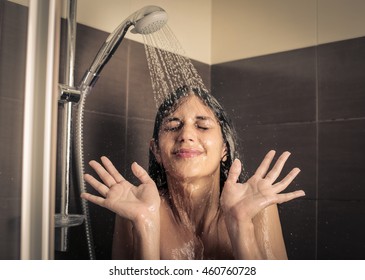 Girl under the shower