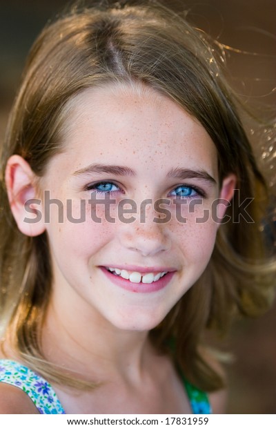 Girl Very Blue Eyes Stock Photo (Edit Now) 17831959