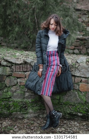 Similar – Young girl posing outdoor