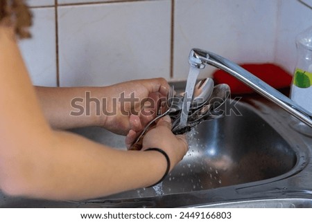 Similar – Image, Stock Photo dishwashing service Rinse