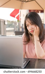 Girl Watching Laptop 
