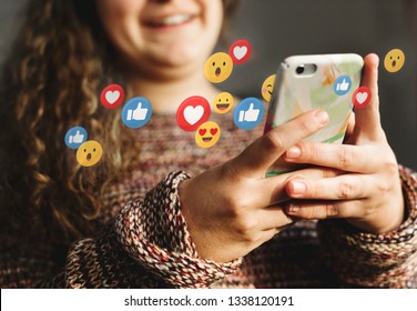 Girl Watching A Social Media Live Stream