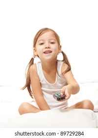 Girl Watching Tv, Remote Control