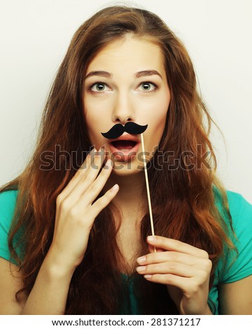 Similar – moustache me Mensch