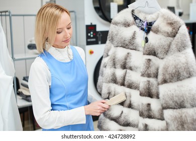 Cleaning Fur Coat Stock Photos, Images 