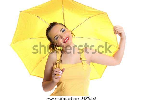 yellow umbrella dress