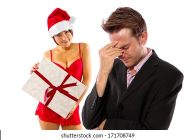 Girlfriend Seducing Broke Or Stressed Boyfriend On Christmas