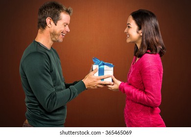 Young Man Giving Present His Beloved Stock Photo (Edit Now) 1070450