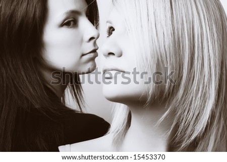 Similar – Image, Stock Photo twosome Feminine Woman