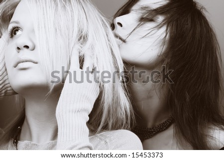 Similar – Image, Stock Photo twosome Feminine Woman