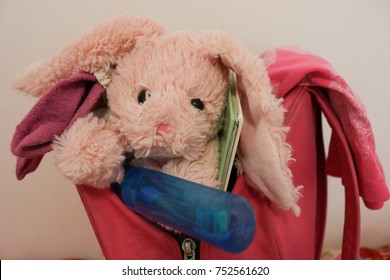 Girl's Backpack Ready For Sleepover