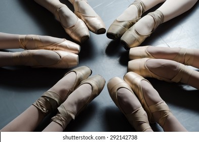 girls ballet training studio lightning pointe shoes - Shutterstock ID 292142738