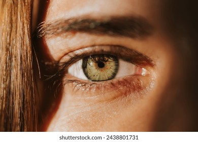 Girl's beautiful green eye in the sun - Powered by Shutterstock