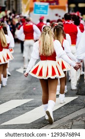 Girls Dancing At Carnival In The Streets Of Cologne