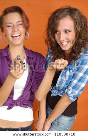 Pierced skinny teens Fooling Girls