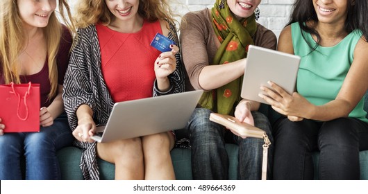 Girls Friendship Togetherness Online Shopping Concept - Powered by Shutterstock