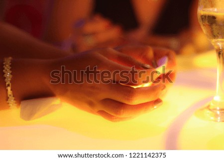 Girls hands, party