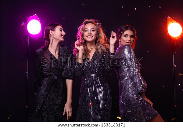 Girls Party Hollywood Stars Celebrating Stock Photo 1333163171 ...