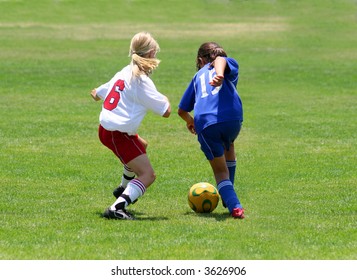 Girls Playing Soccer