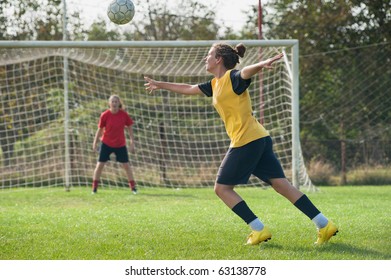 Girls Playing Soccer