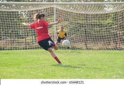 Girls Playing Soccer