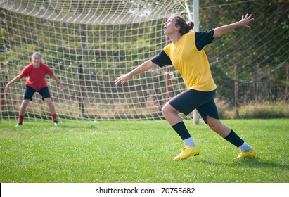 Girls Playing Soccer