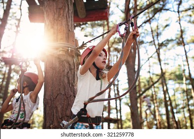 girls at the rope park - Powered by Shutterstock