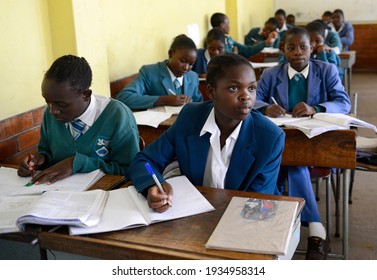 Girls at school in Harare Zimbabwe on 2017-06-11 