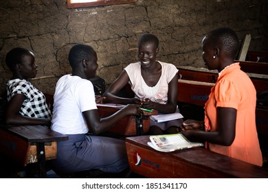 Girls At School In South Sudan, Juba On 2017-08-22