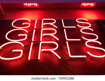 Girls Strip Club Neon Sign Stock Photo 754921588 | Shutterstock