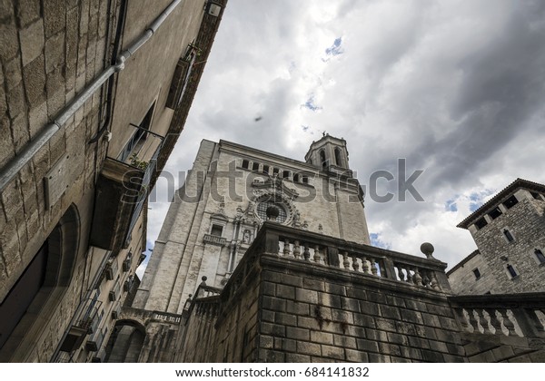 Girona Spain 3 July 2017 View Buildings Landmarks Religion