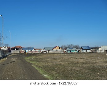 Girov, Romania - FEBRUARY 23, 2021: Gipsy Village In Eastern Romania.