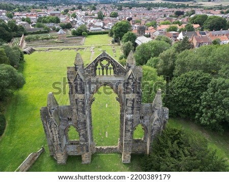 Gisborough Priory is a ruined Augustinian priory in Guisborough in the current borough of Redcar and Cleveland. North Yorkshire. England. It was founded in 1119 as the Priory of St Mary  Stock photo © 