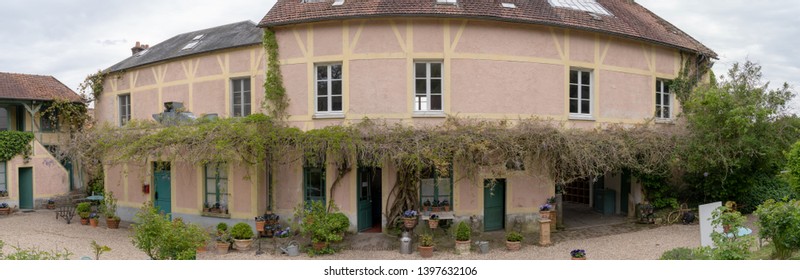 Giverny, France - 05 07 2019: The Gardens Of Claude Monet In Giverny. The Baudy Hotel And His Artist's Studio