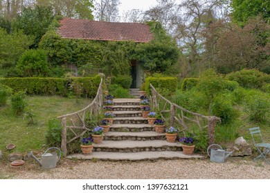 Giverny, France - 05 07 2019: The Gardens Of Claude Monet In Giverny. The Baudy Hotel And His Artist's Studio