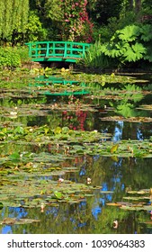 Giverny, The Water Garden And The Japanese Bridge, Normandy, France