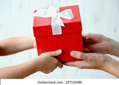 Giving Present For Child