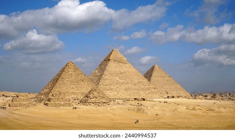 Complejo Pirámide de Giza, El Cairo, Egipto. Necrópolis de Guiza.