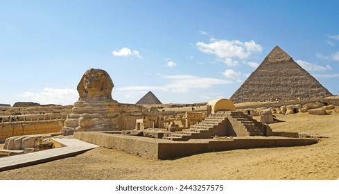 Complejo Pirámide de Giza, El Cairo, Egipto. Necrópolis de Guiza.