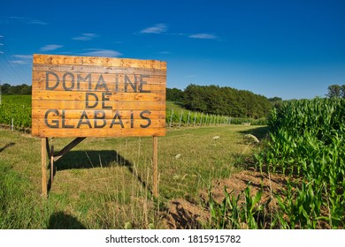 GLABA, BELGIUM - Jul 25, 2020: Domaine de Glabais, Belgian Wine.  Summer time