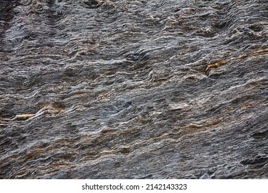 Glacial Rock Structures On The Way To Fox Glacier In New Zealand