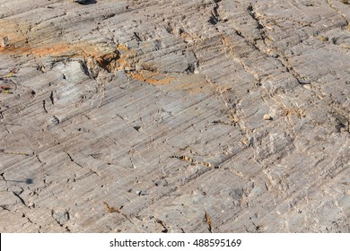 Glacial Striations On Rock At Heliotrope Ridge Trail