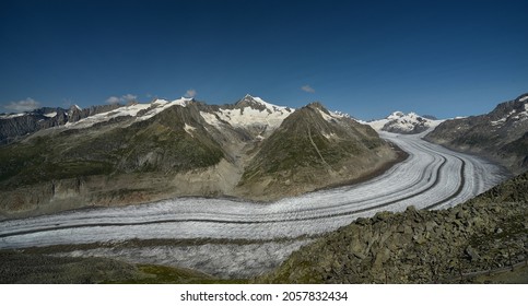 Glacier Aletsch in Swiss Alps