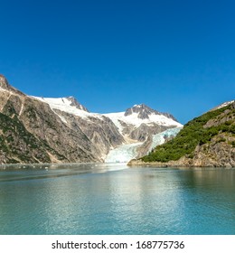 Glacier Bay With Clear Blue Sky