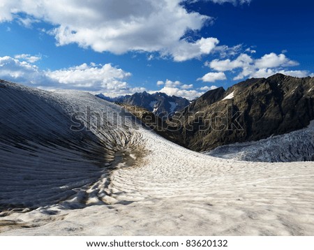 Similar – Sahara sand on the last rest of snow