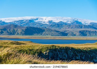 Glacier Covering Katla Volcano On Iceland During Sunny Day