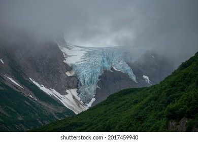 Glacier Ice From The Harding Icefield In Alaska