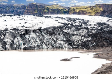 Sólheimajökull Glacier, Katla Geopark, Southern Iceland. An outlet glacier of the Mýrdalsjökull icecap which is easily accessible from the Ring Road along the southern coast.