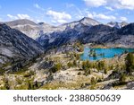 Glacier Lake and Cusick Mountain Viewed From Glacier Pass. 
Wallowa Mountains, Town of Joseph, Oregon.